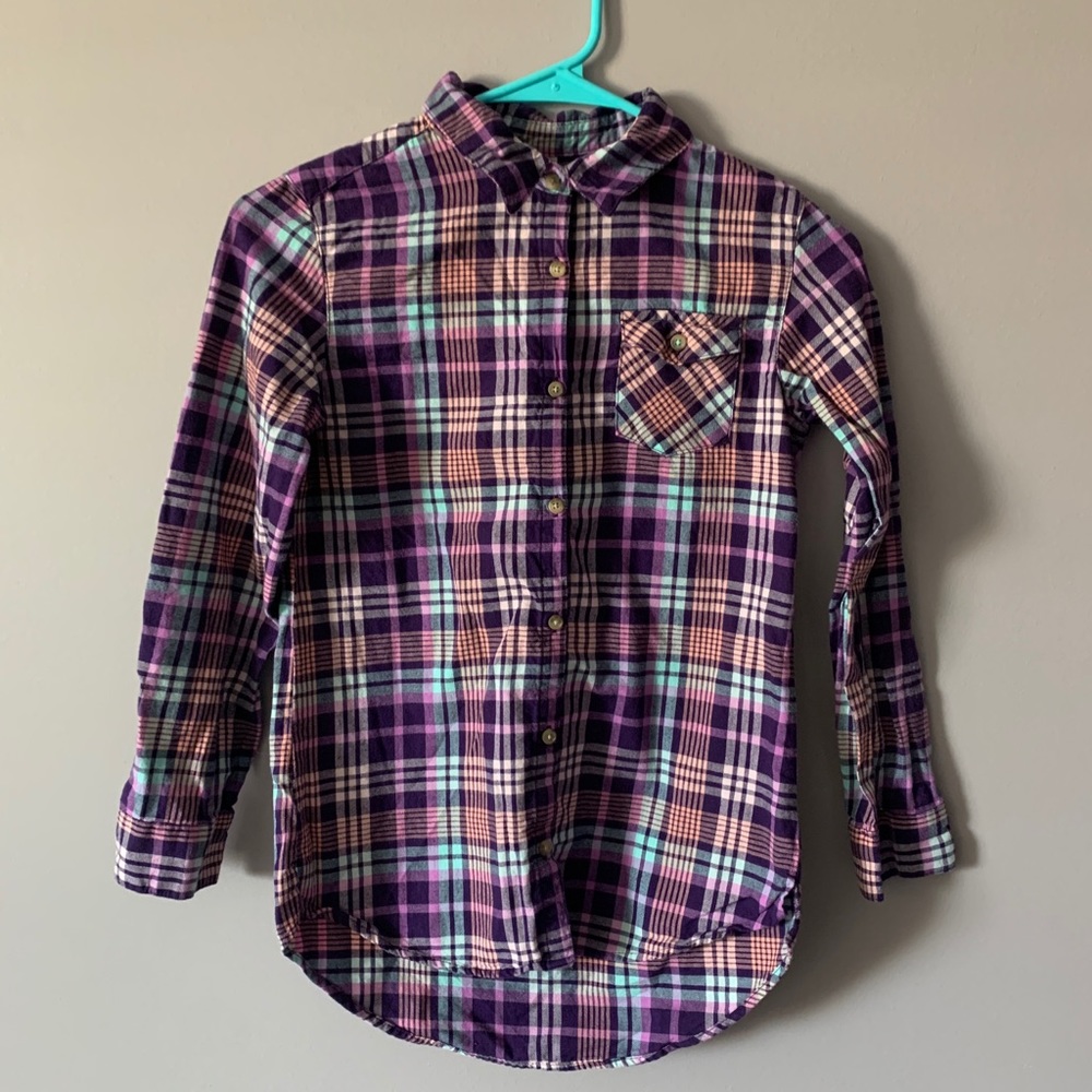 Girl’s Purple Plaid Flannel